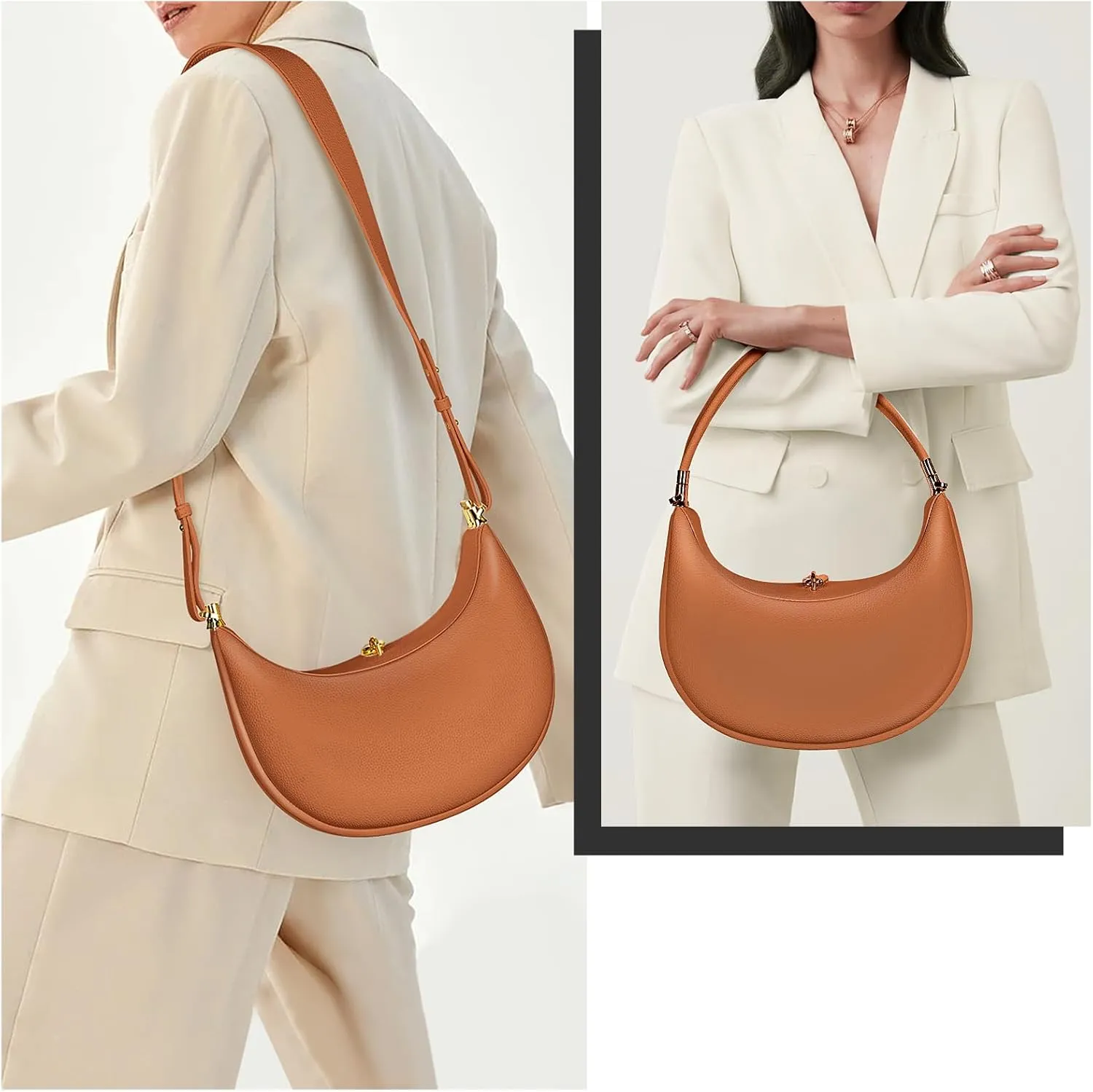 YFGBCX Small Shoulder Bag Crescent Shoulder Purse for Women 3 in 1 Crossbody Bag Trendy Hobo Bag Handbag Clutch Purse
