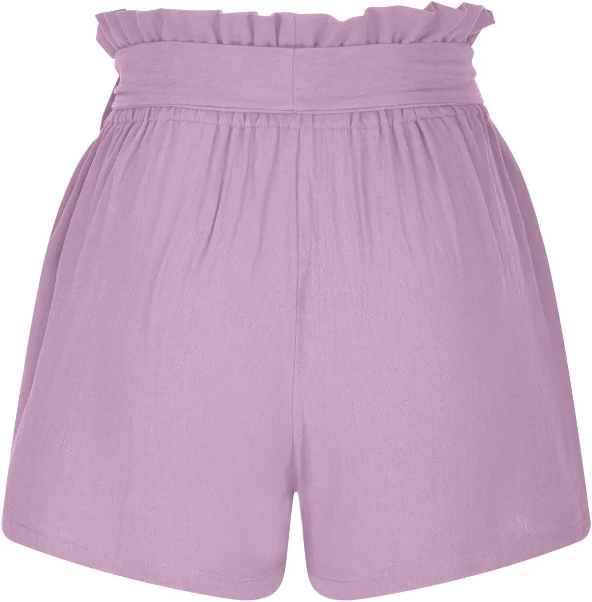 ZDRZK High Waist Paperbag Shorts for Women 2023 Casual Wide Leg Summer Cotton Linen Shorts with Pockets Trendy 2023