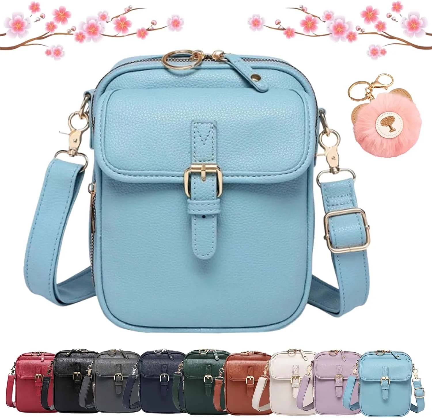 Zealburst Crossbody Bag, Urvashi Crossbody Bag, Vintage Leather Anti Theft Shoulder Bag with 10 Card Slots