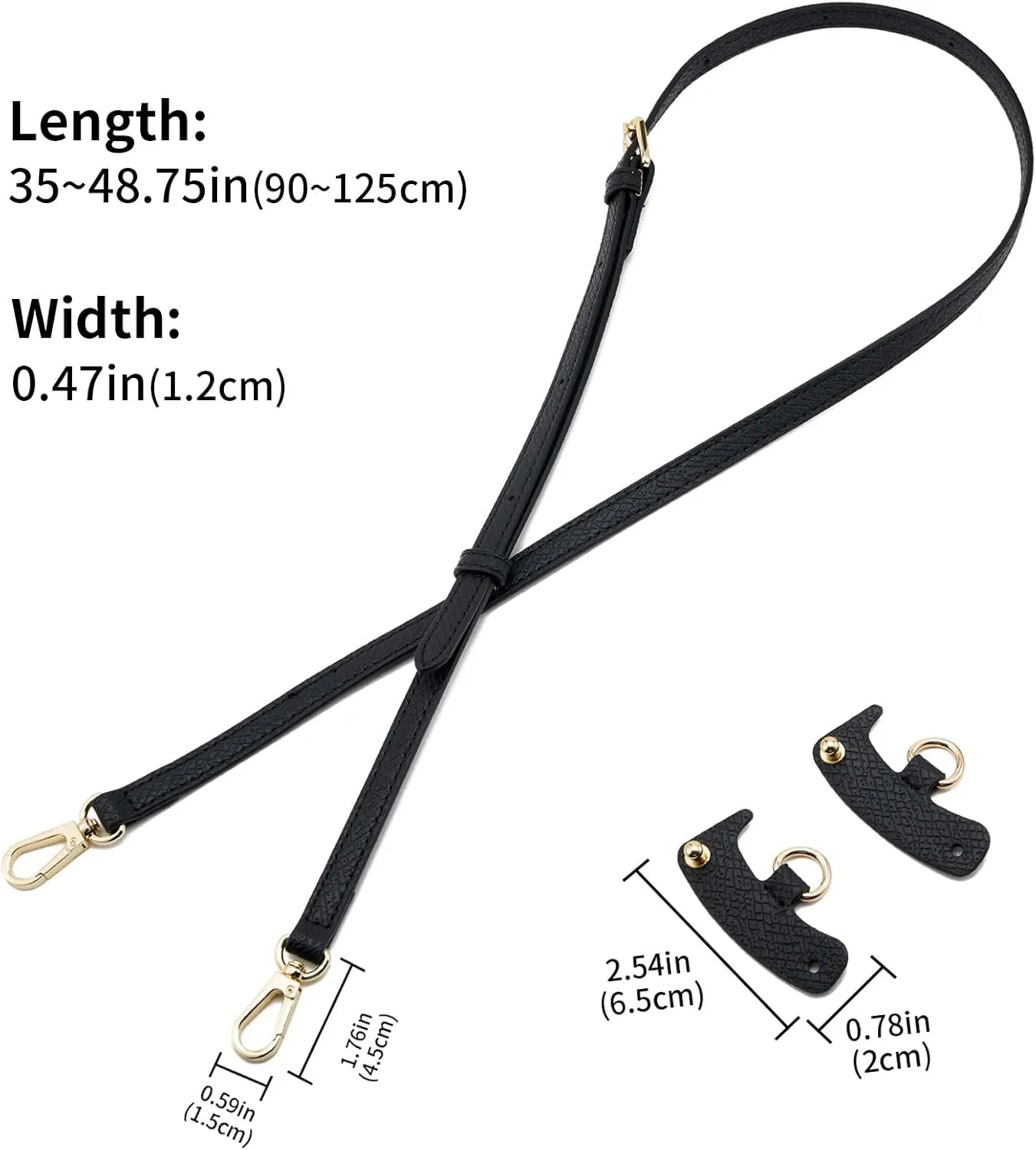 ZOOEASS Leather Purse Strap Replacement Bag Straps for Longchamp Handbags Women Leather Crossbody Shoulder Strap Adjustable