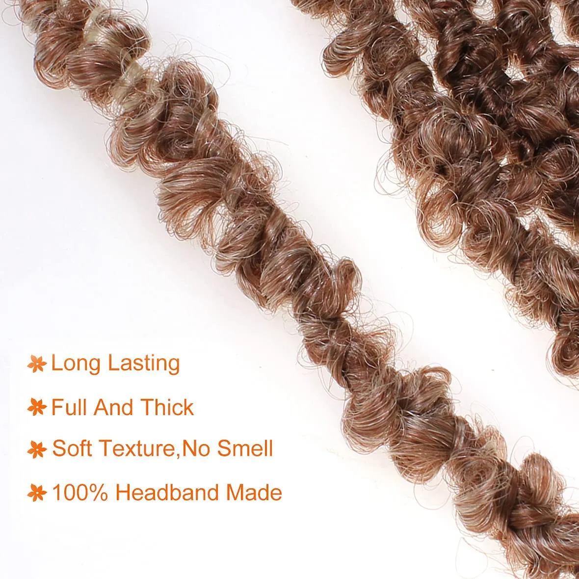 ZRQ 12 Inch Pre-twisted Soft Butterfly Locs Crochet Hair 6 Packs Blonde Short Bob Distressed Butterfly Braids Hair Handmade Pre-looped Messy Distressed Faux Locs Hair for Women 30/613#