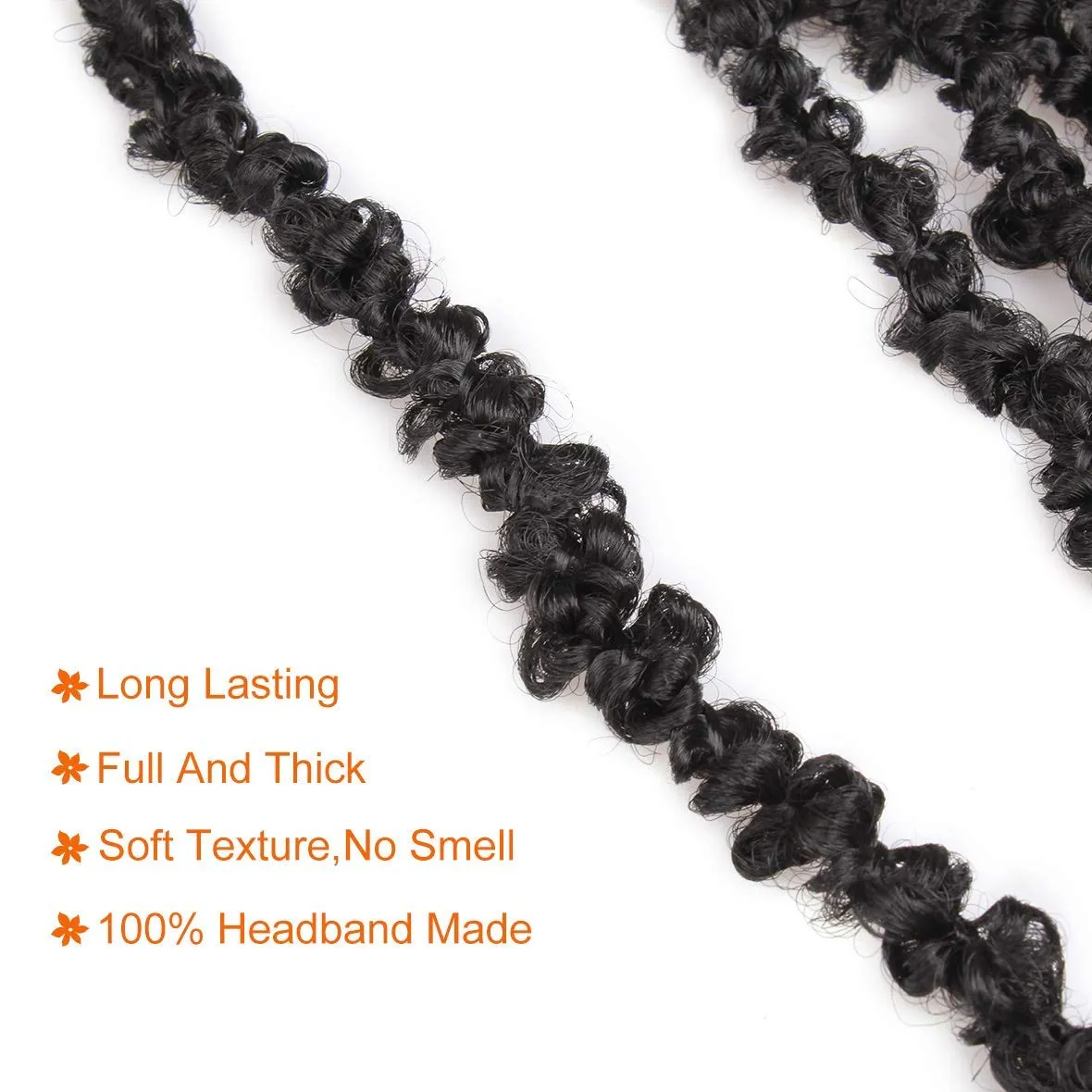 ZRQ 30 Inch Light Weight Butterfly Locs Crochet Hair 6 Packs Long Distressed Butterfly Faux Locs Crochet Hair（30 inch,1B)