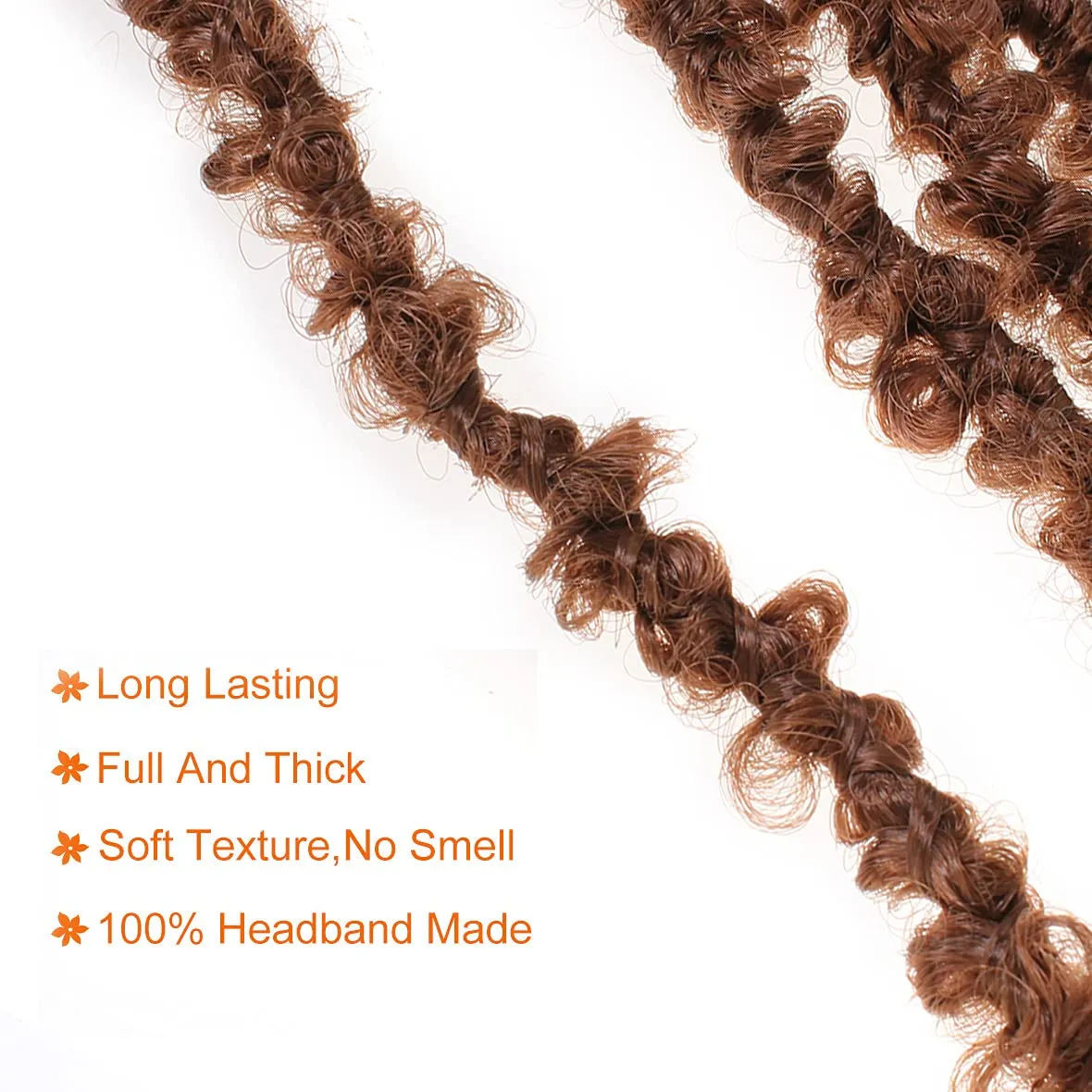 ZRQ Butterfly locs Crochet Hair 18 inch Distressed Locs Crochet Hair 6 Packs Soft Brown Butterfly Locs Crochet Braids Pre Looped Natural Synthetic Locs Crochet Hair Extension (18 Inch,30#)