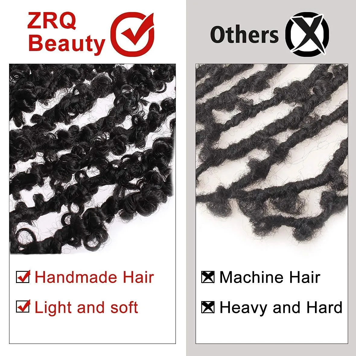 ZRQ Butterfly Locs Crochet Hair 30 Inch 6Packs Blonde Distressed Faux Locs Pre-Looped Long Butterfly Locs Crochet Hair Synthetic Soft Locs Crochet Braids Hair Extension for Women (30 Inch, 613#）