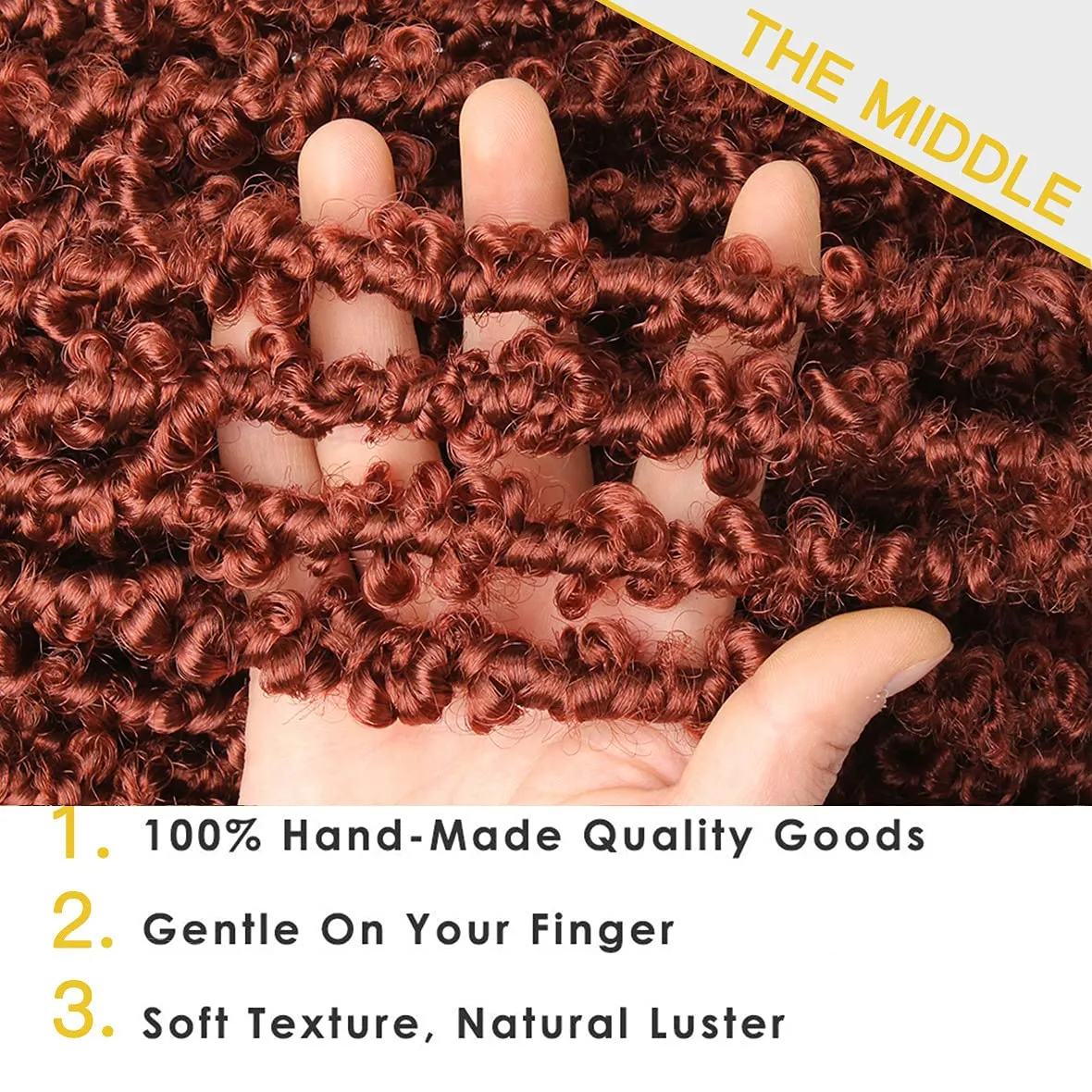 ZRQ Butterfly Locs Crochet Hair 6 Packs 12 Inch Copper Red Distressed Faux Locs Crochet Hair Short Butterfly Twist Locs Hair Pre-looped Messy #350