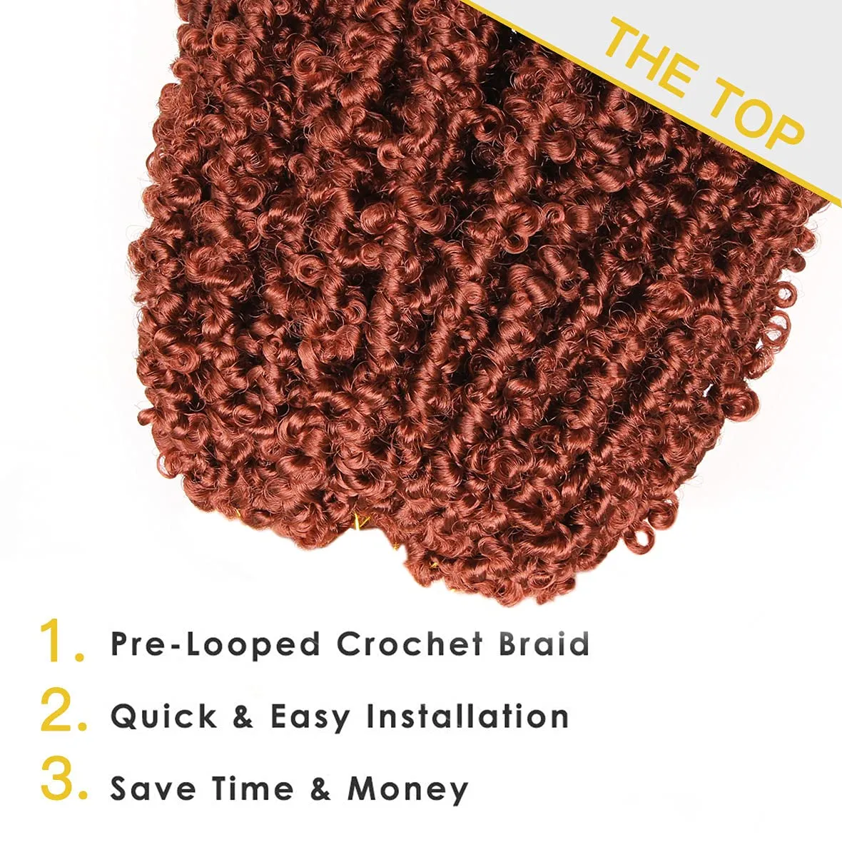 ZRQ Butterfly Locs Crochet Hair 6 Packs 12 Inch Copper Red Distressed Faux Locs Crochet Hair Short Butterfly Twist Locs Hair Pre-looped Messy #350