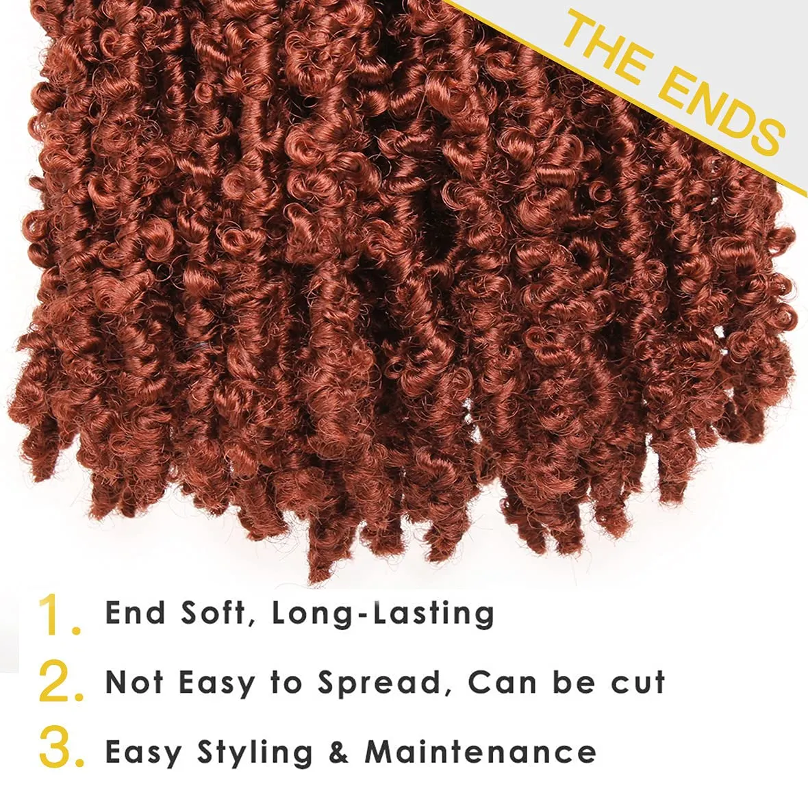 ZRQ Butterfly Locs Crochet Hair 6 Packs 12 Inch Copper Red Distressed Faux Locs Crochet Hair Short Butterfly Twist Locs Hair Pre-looped Messy #350